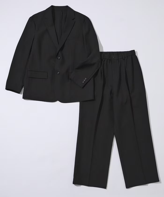 Functional Material Jacket & Wide Slacks Set Up / Washable / UV Cut / Quick Dry / Contact Cooling