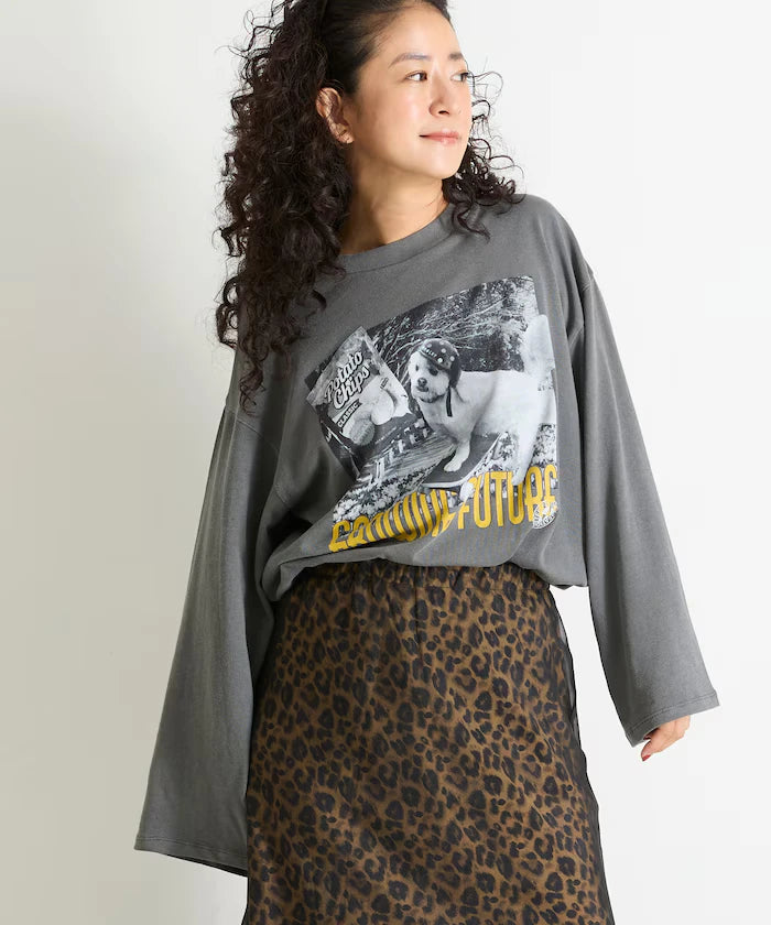 Dog Photo Print Long Sleeve T