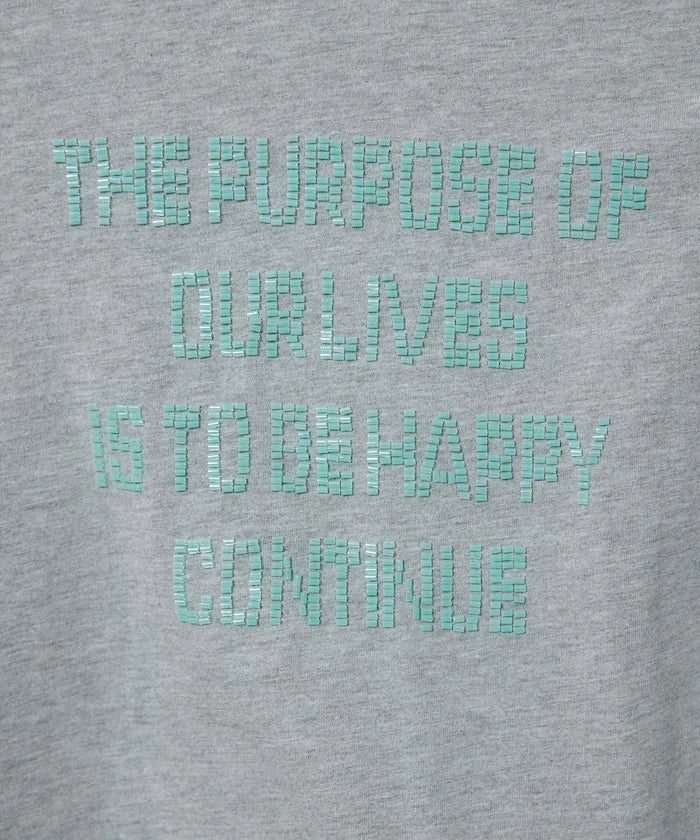 Box Logo Bead Embroidery Big Silhouette Long Sleeve T-Shirt Limited Edition