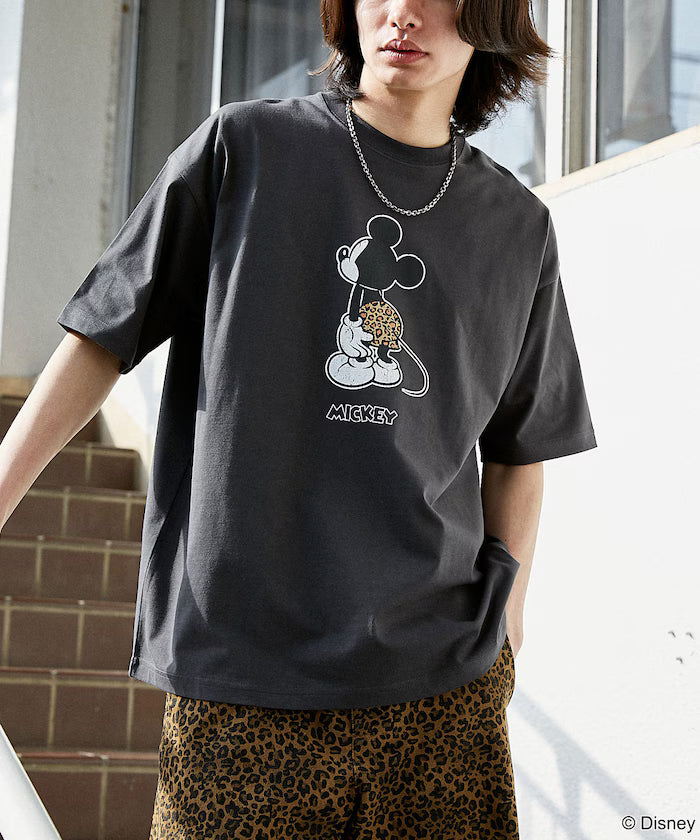 <Functional Material>Mickey Mouse & Minnie Mouse/Face T-Shirt Limited Edition