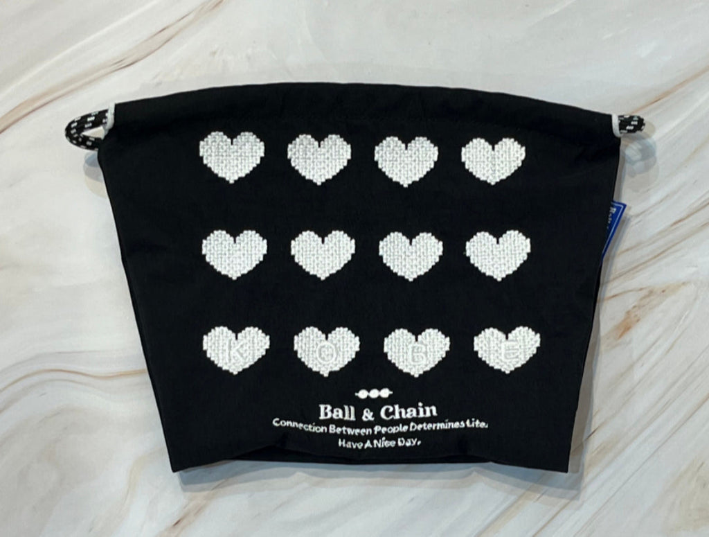 KOBE limited HEART (Kobe Limited Heart) Pouch #01BLACK-301448