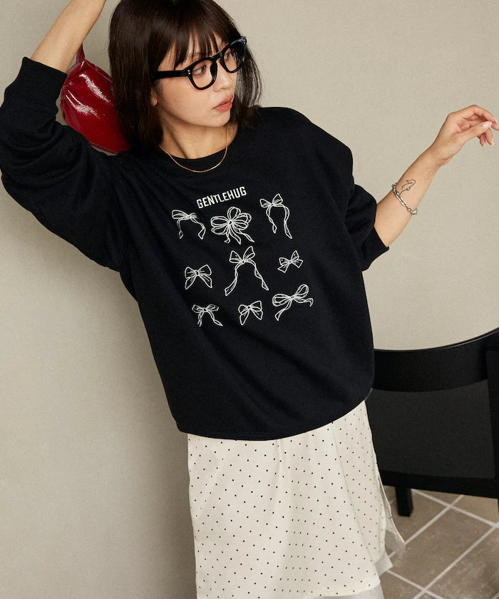 Ribbon Embroidery Crew Sweat Limited Edition