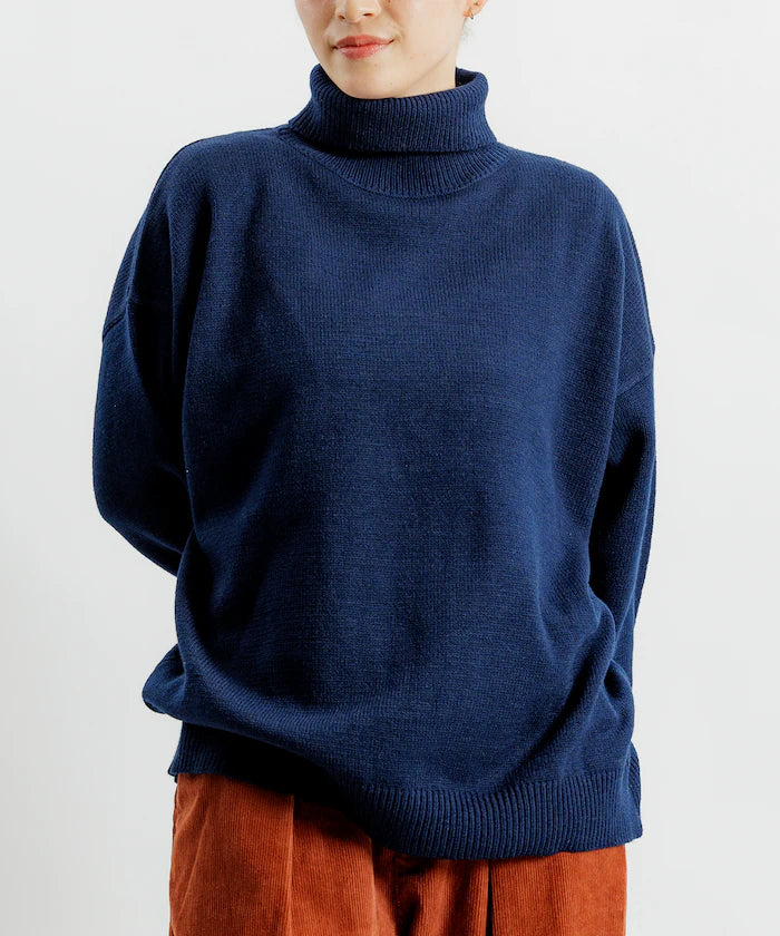 Relaxed Fit Easy Care Washable Turtleneck Knit