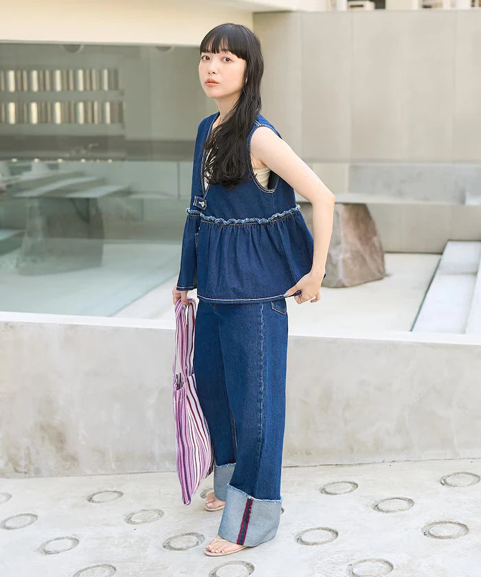 Peplum Gathered Vest <Set Up Compatible>