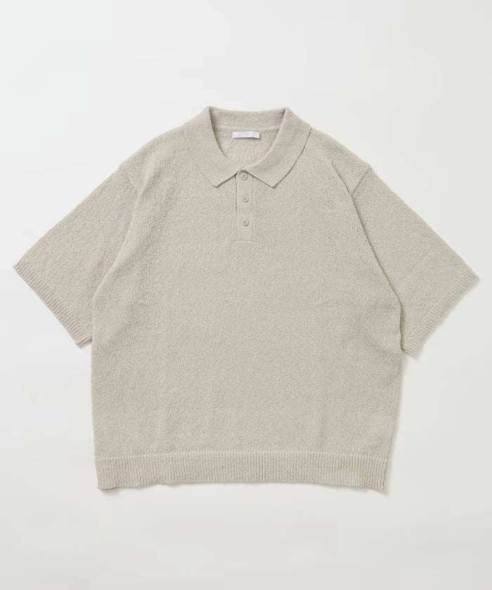 Dry Touch Boucle Yarn Knit Polo Shirt