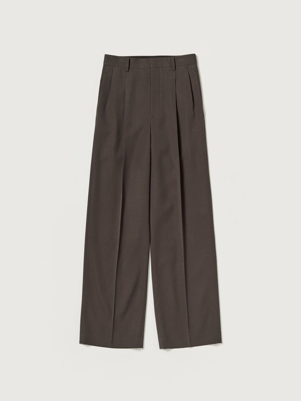 LIGHT WOOL MAX GABARDINE TWO-TUCK SLACKS