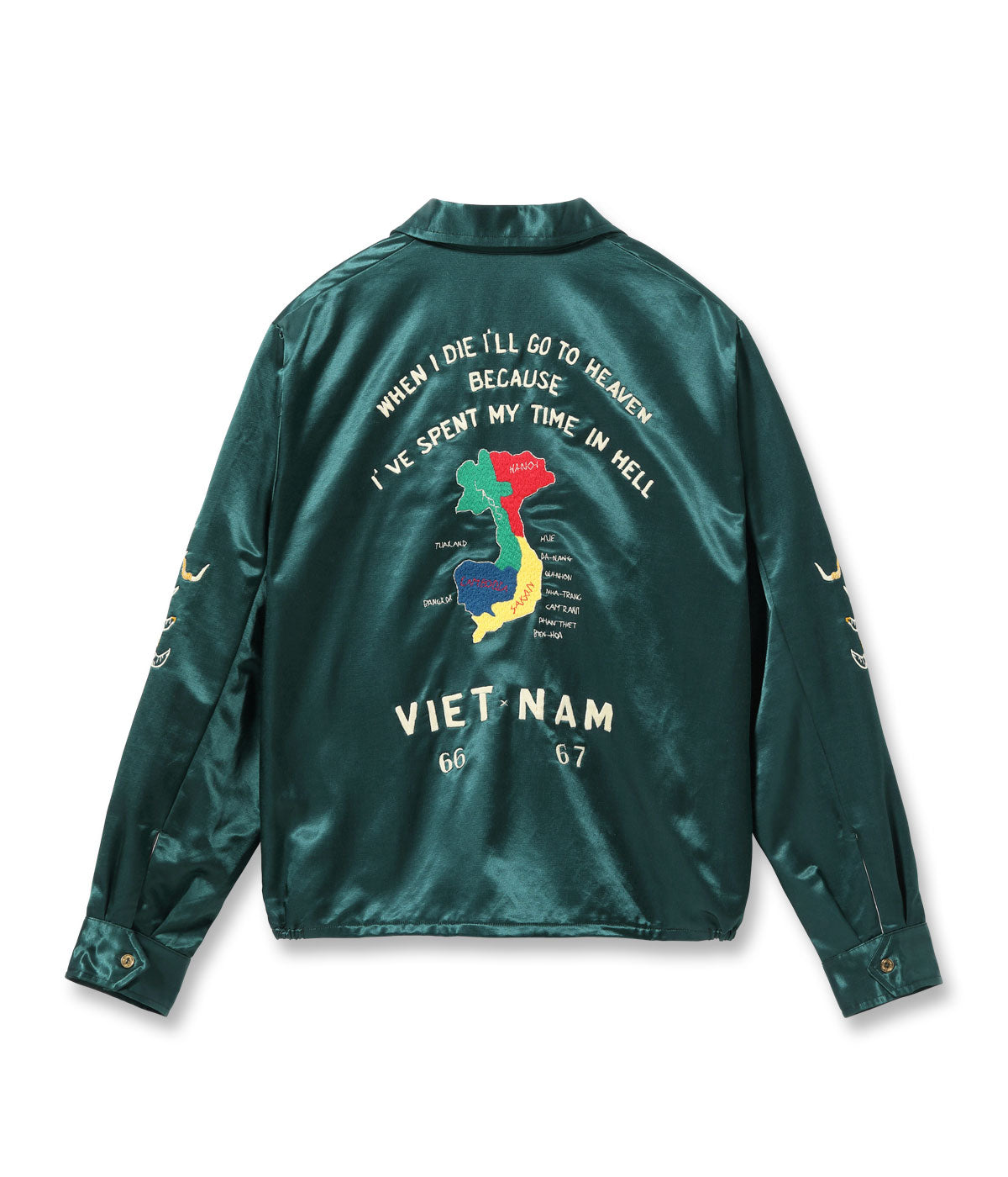 Mid 1960s Style Satin Vietnam Jacket “VIET-NAM MAP”