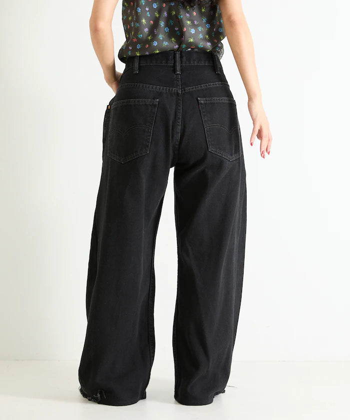 Vintage Remake Tuck Denim Pants
