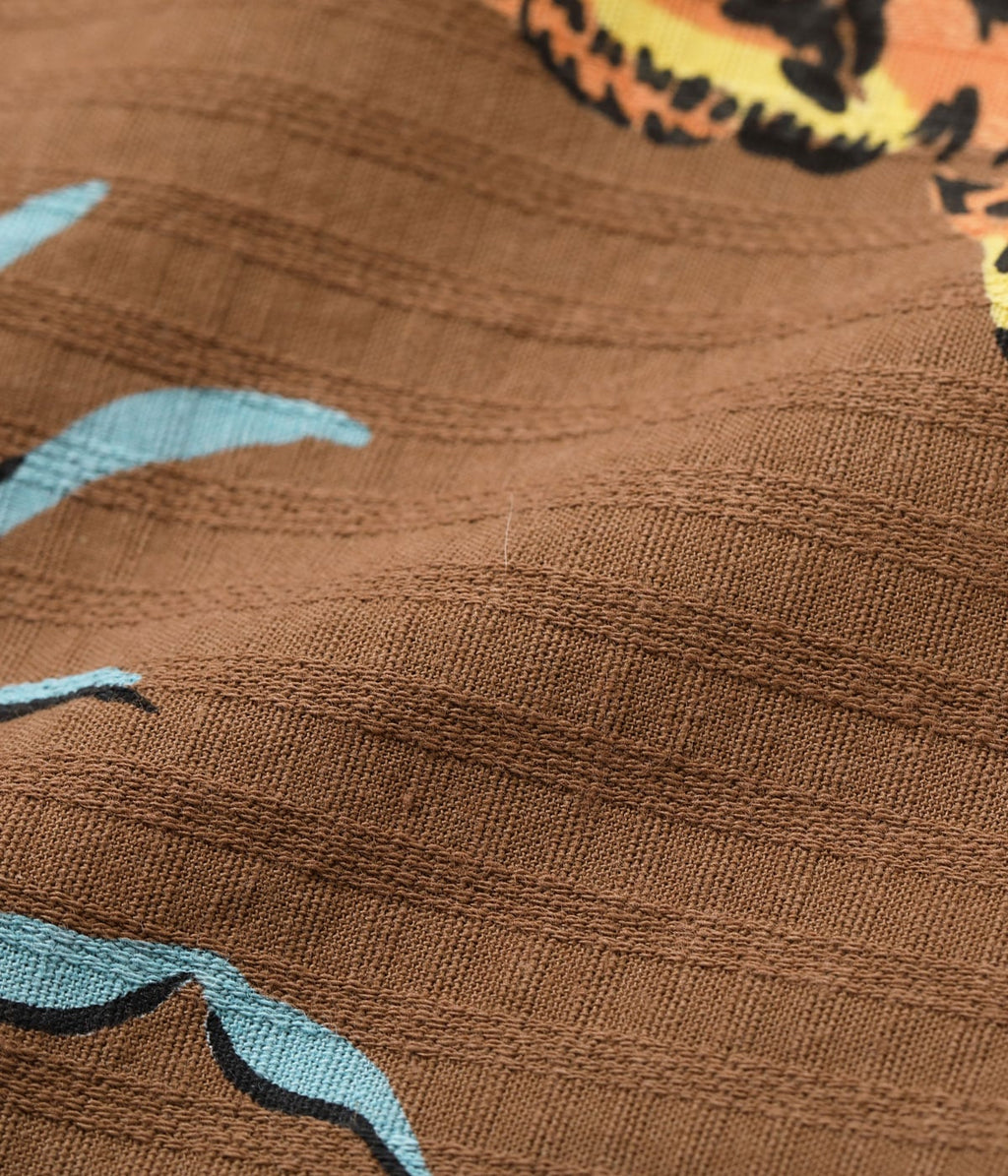 Dobby Cotton Open Shirt 'Leopard'