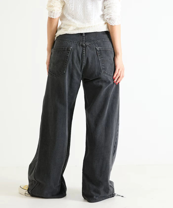 Vintage Remake Tuck Denim Pants