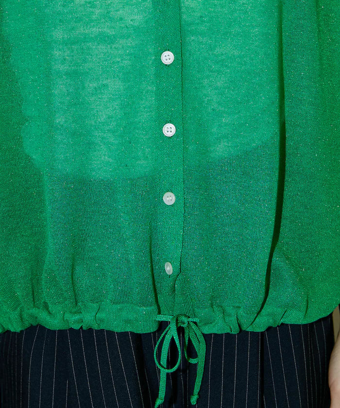 Washable Linen Hem Cord Summer Knit Cardigan Limited Edition