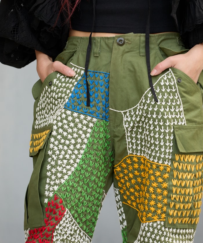 Vintage Hand-Stitched Remake Military Pants