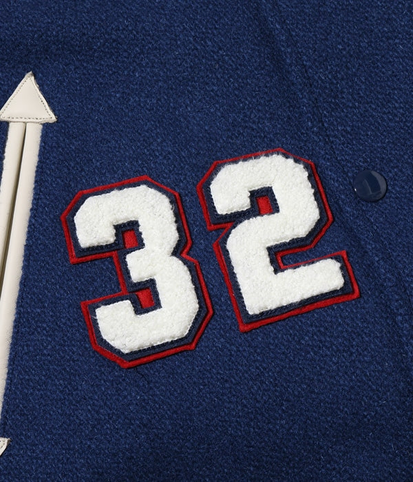 30oz. WOOL MELTON AWARD JACKET “RED FALCONS” (ROYAL)
