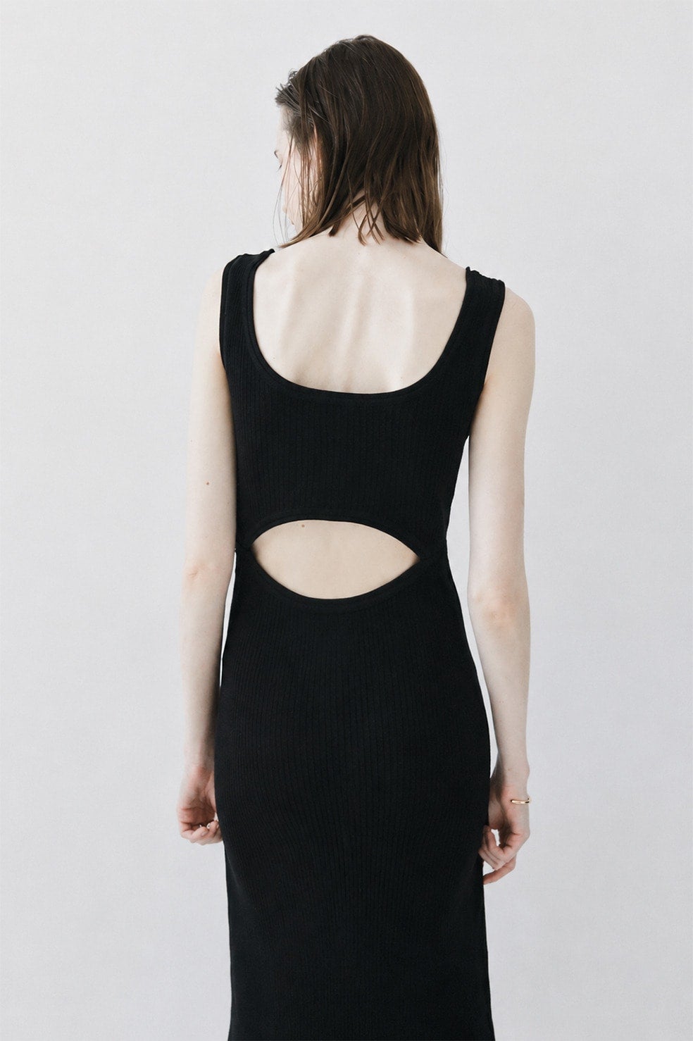 BACK OPEN KNIT ONEPIECE