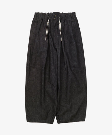 circular pants black denim one wash
