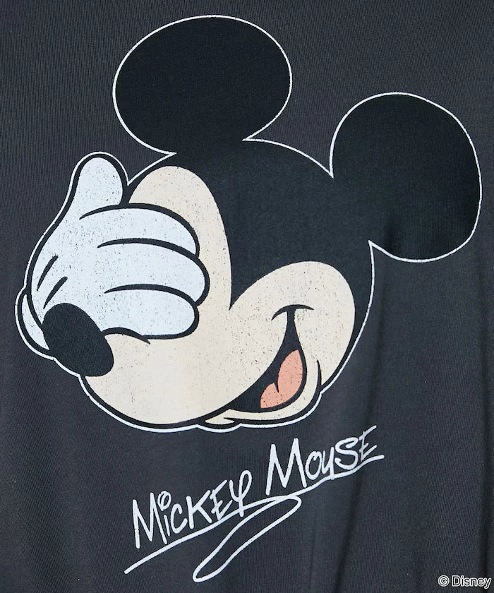<Functional Material>Mickey Mouse Face T-Shirt Limited Edition