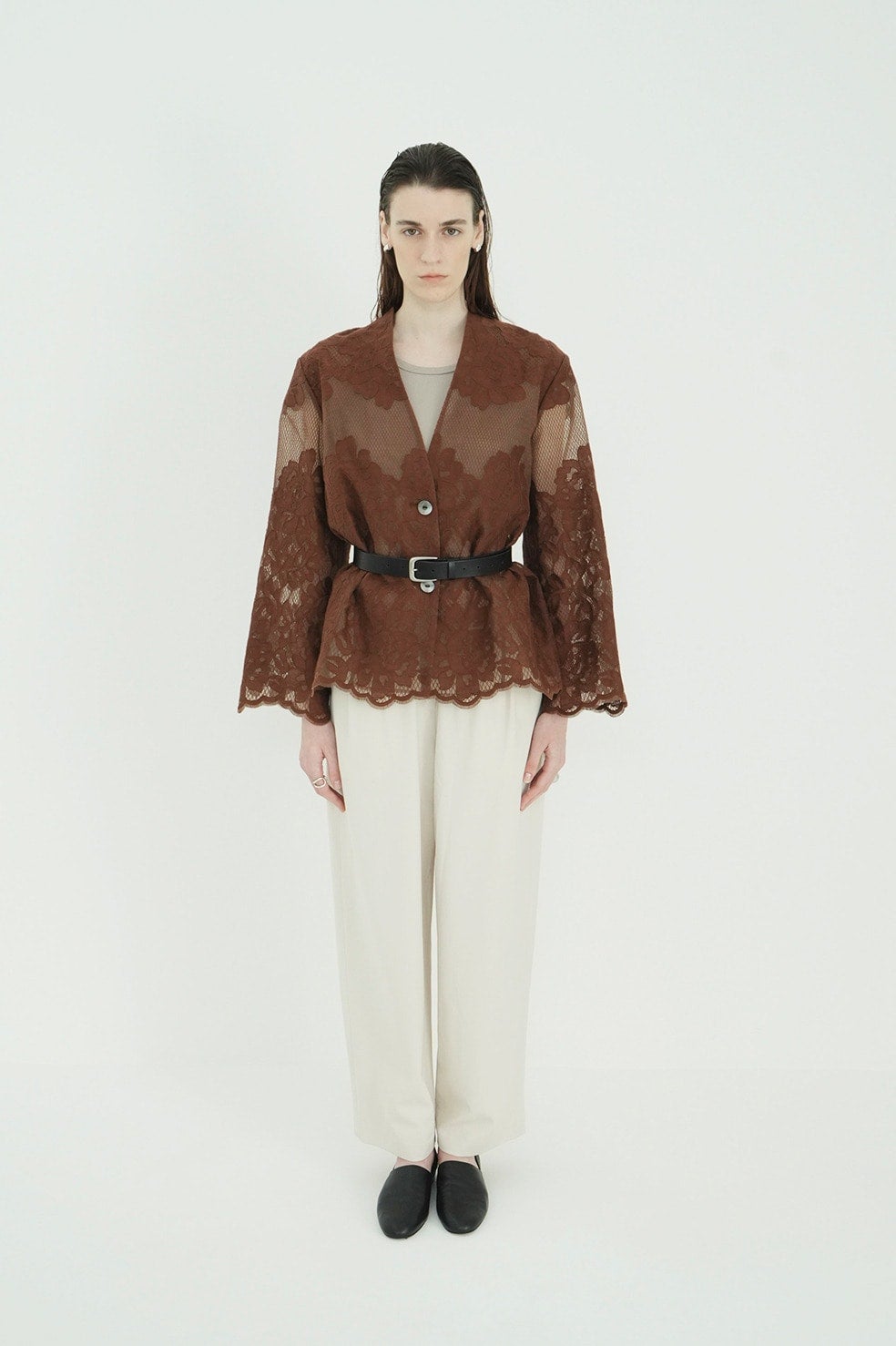 FLOWER LACE WIDE SHIRT JACKET