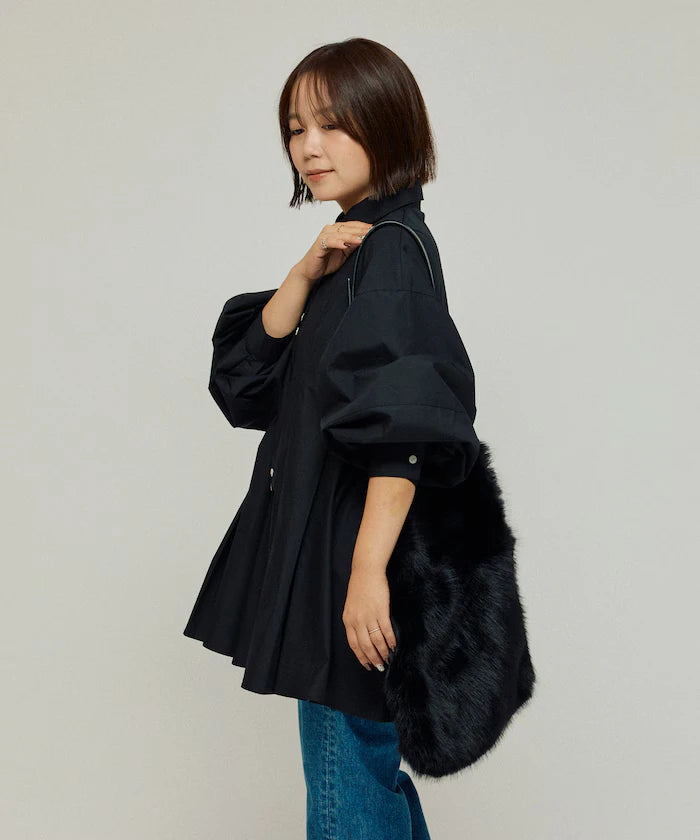 Box Stack Balloon Sleeve Long Sleeve Shirt