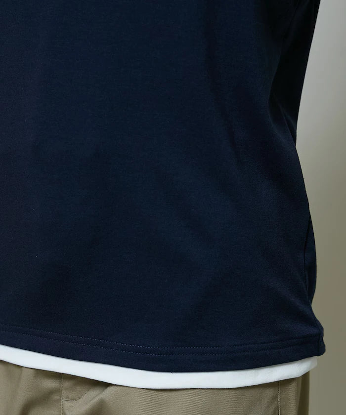 Layered Color Scheme Henley Neck T-Shirt Limited Edition