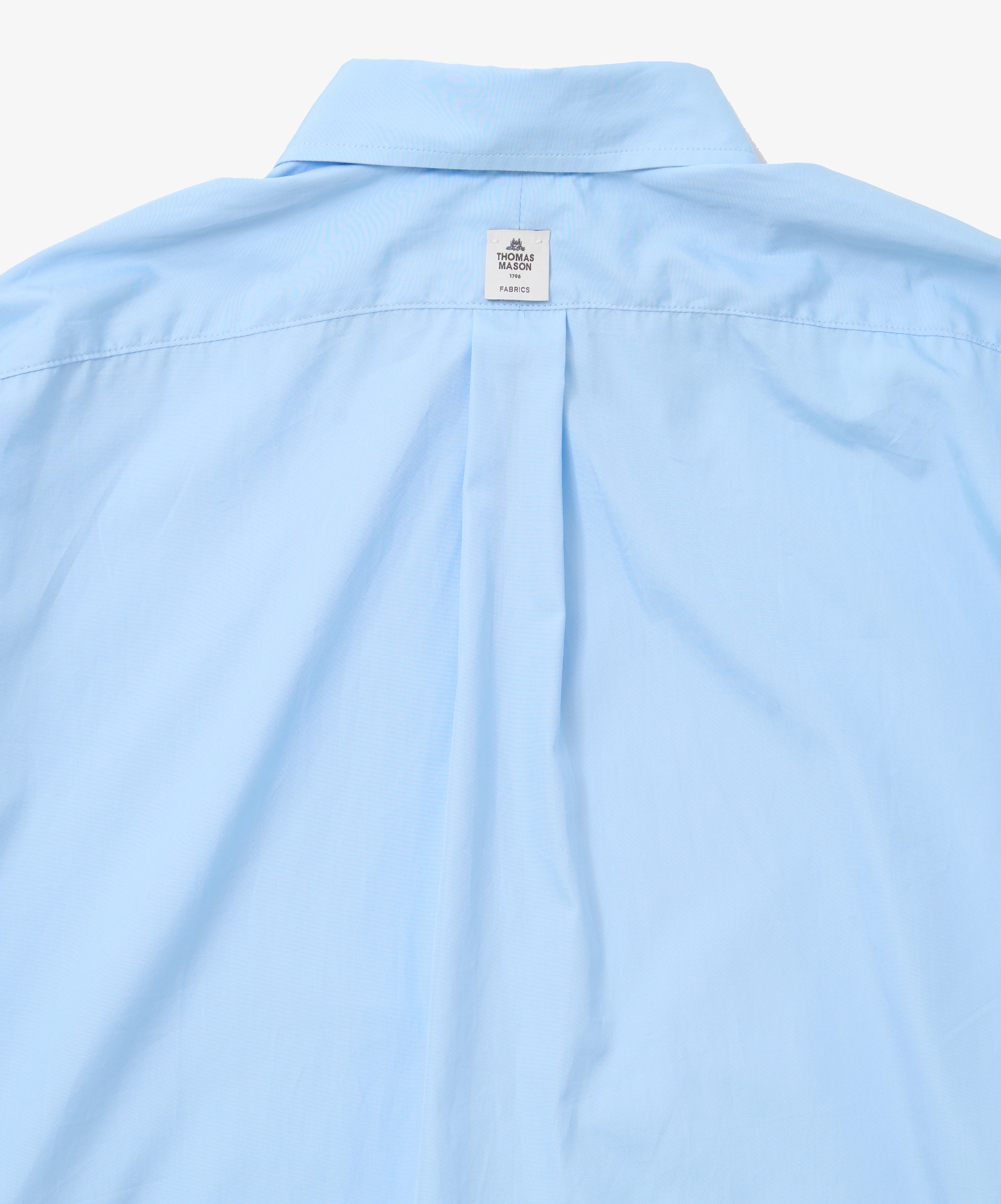 wide shirt with pocket thomas mason blue
