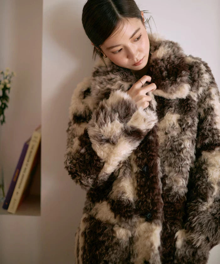 Fake Fur Mid-Length Coat / Fur Coat