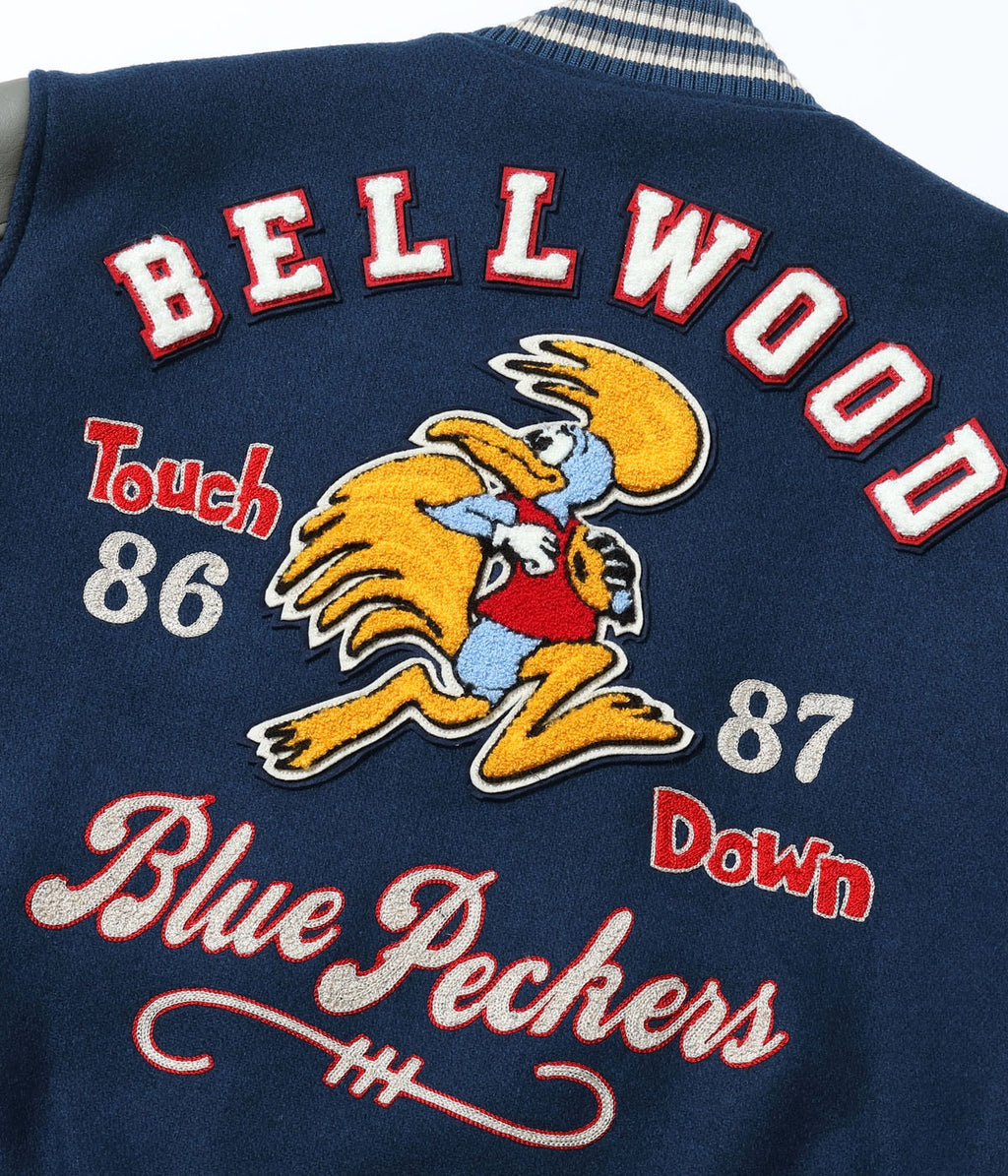 30oz. WOOL MELTON AWARD JACKET “BLUE PECKERS” (NAVY)