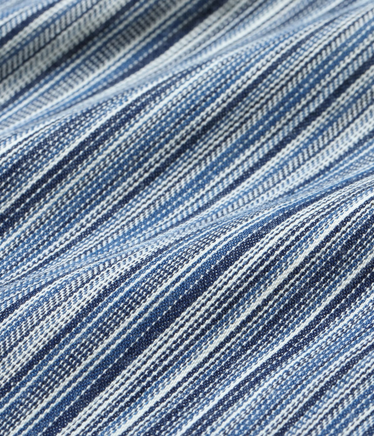FICTION ROMANCE 5.5oz. INDIGO STRIPE WORK SHIRT