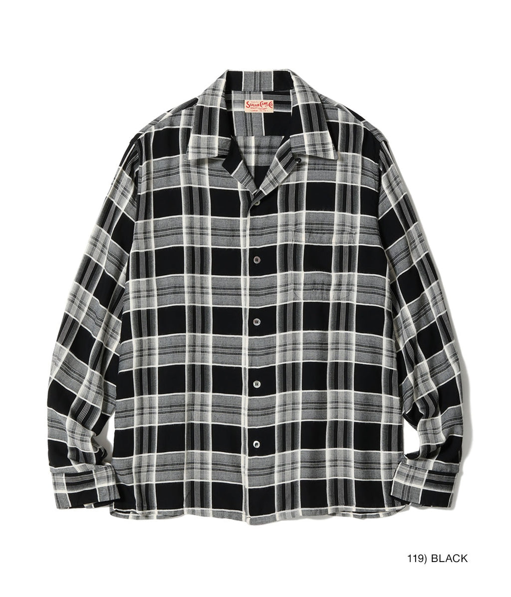 RAYON DOBBY CHECK OPEN SHIRT