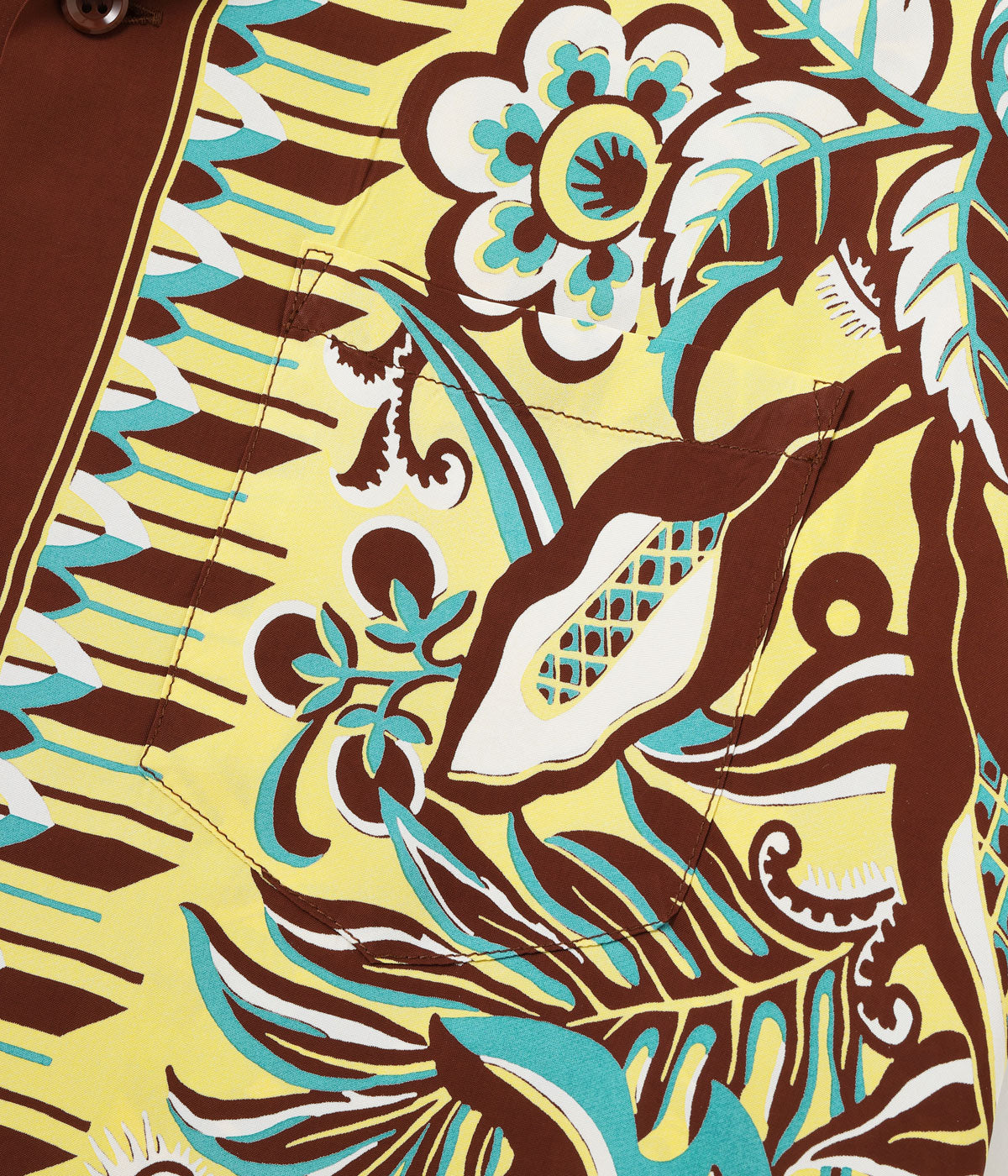 RAYON HAWAIIAN SHIRT “FLOWER FIELD BORDER”