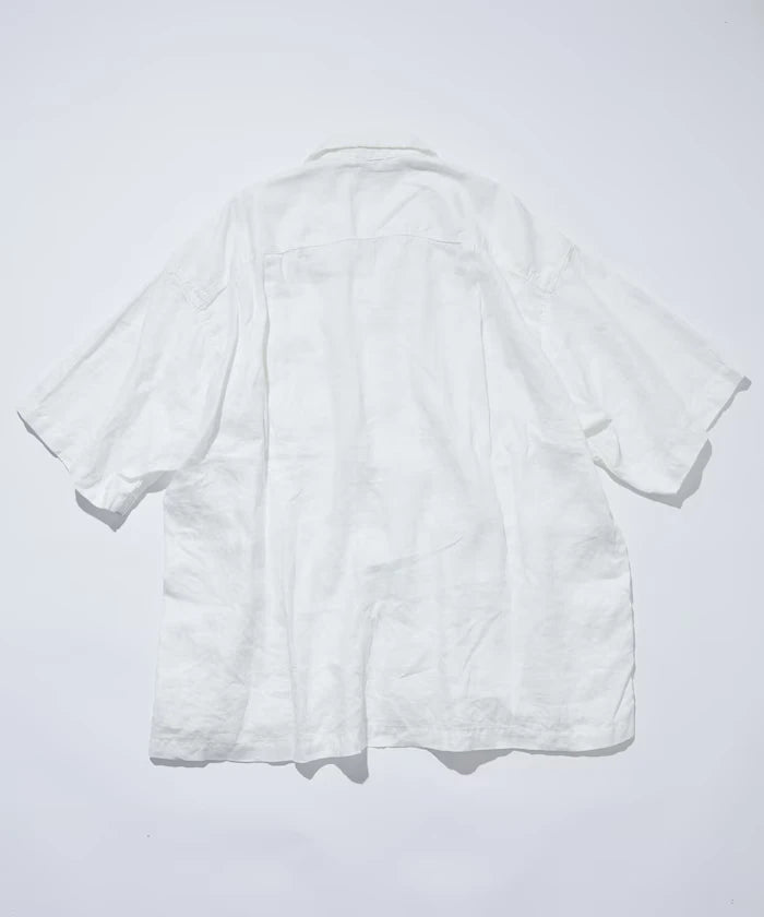 Linen Open Collar Shirt