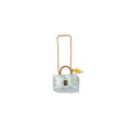 AIR PILLOW BAMBOO HANDLE BAG : BLACK