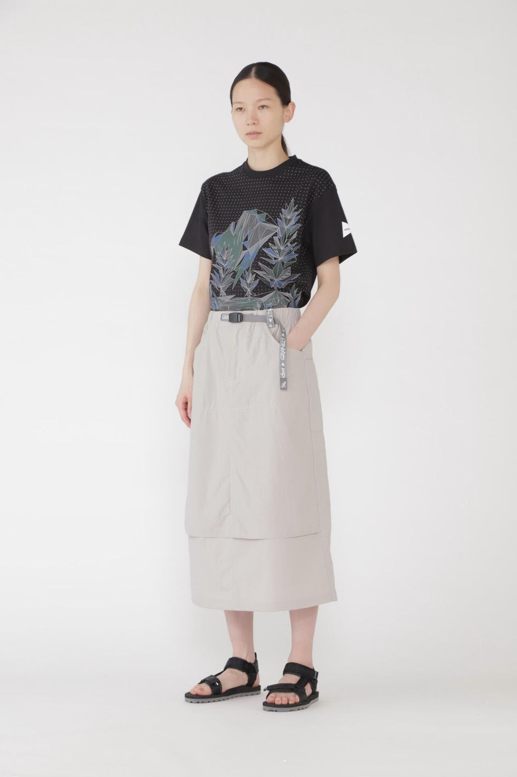 GRAMICCI × and wander nylon double knee skirt
