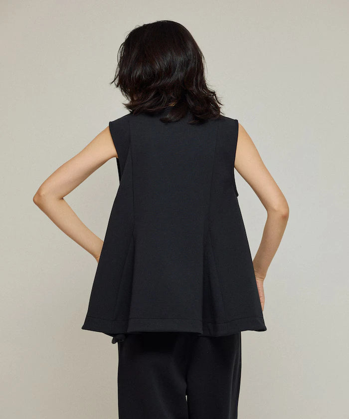 Peplum Silhouette V-Neck Gilet / Vest