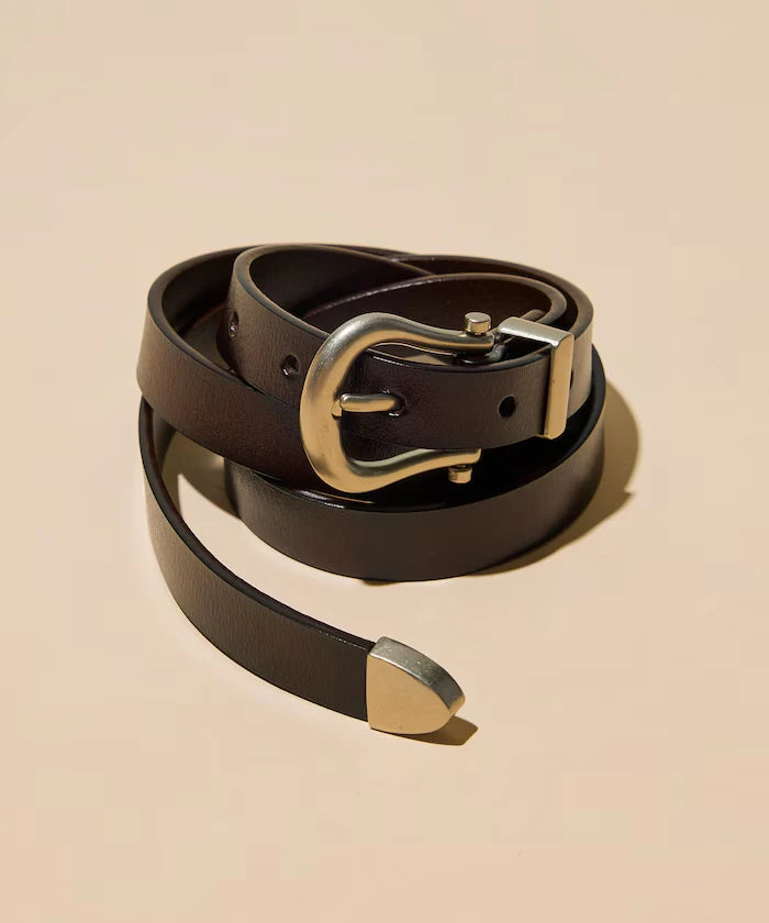 Cowhide Western Narrow Belt
