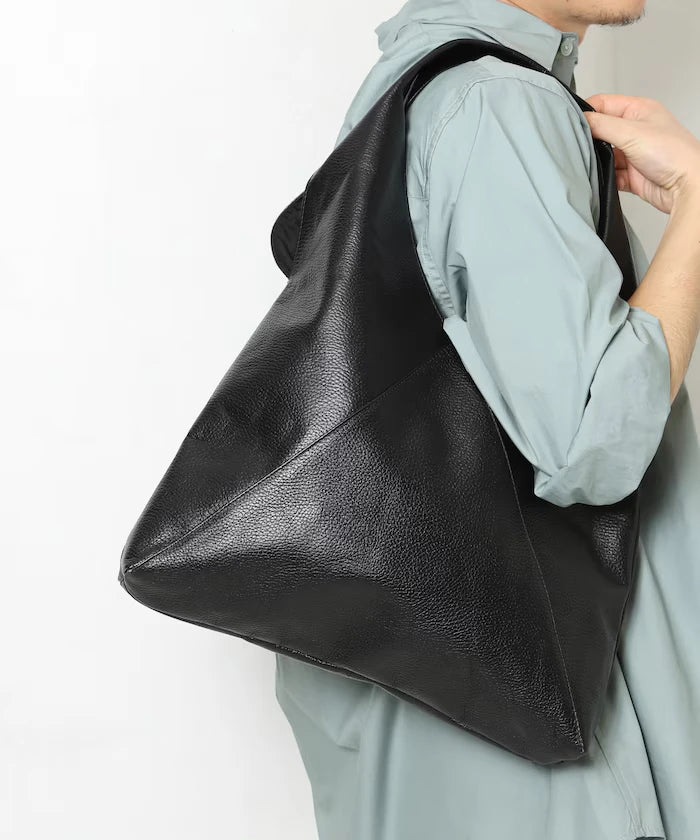 Triangle Leather Marche Bag