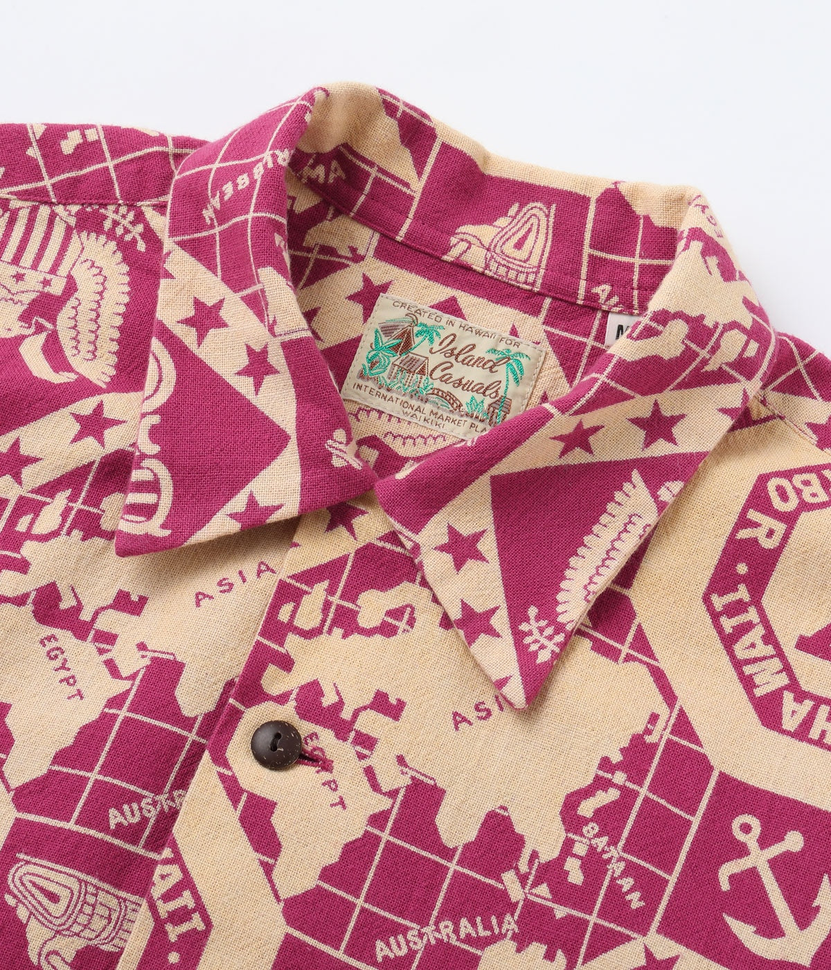 COTTON CANVAS OPEN SHIRT “PEARL HARBOR HAWAII”