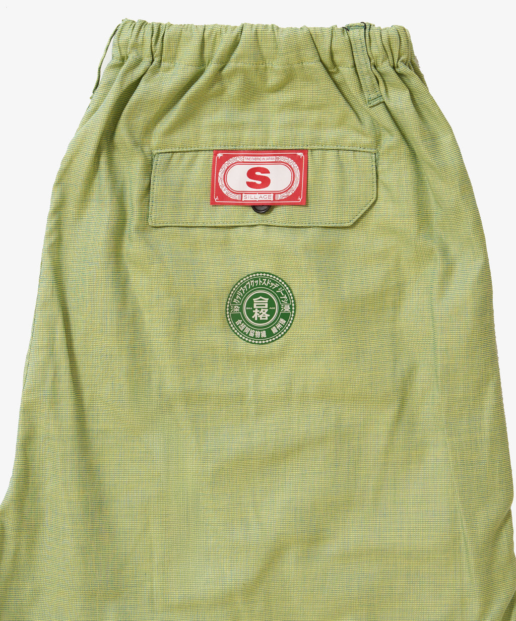 banshu ori circular short pants green