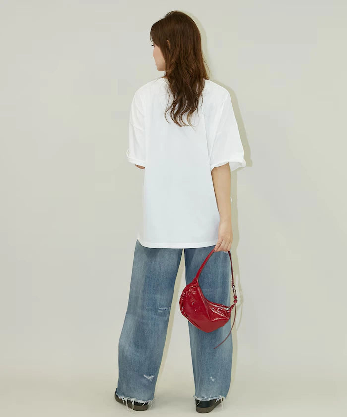 Flower Nuance Art Box Print Big Silhouette T-Shirt Limited Release