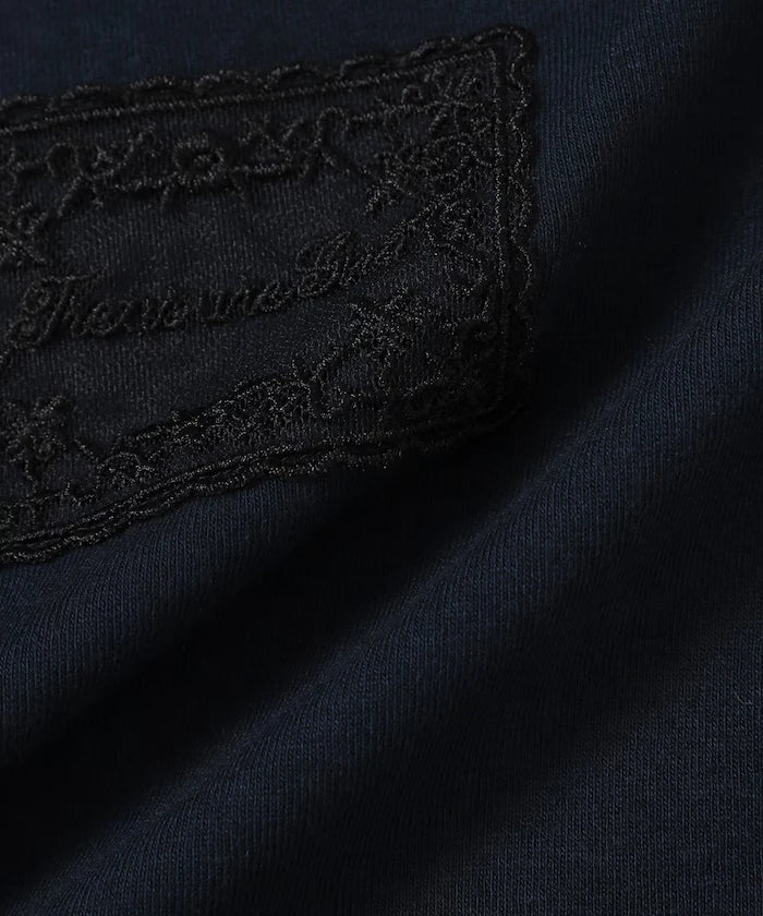 Lace Applique Cotton Modal T-Shirt