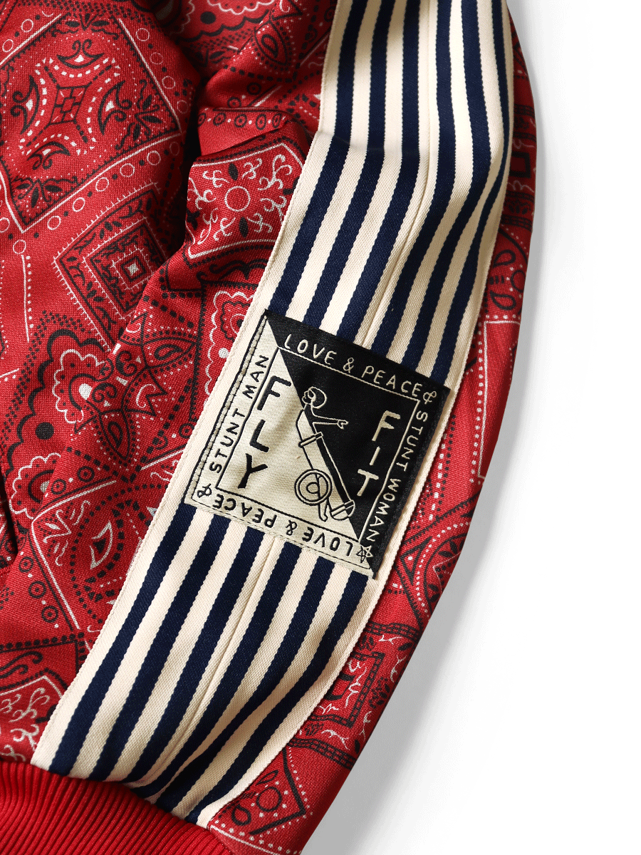 Smooth Jersey COOKIE Bandana Pattern Track JKT