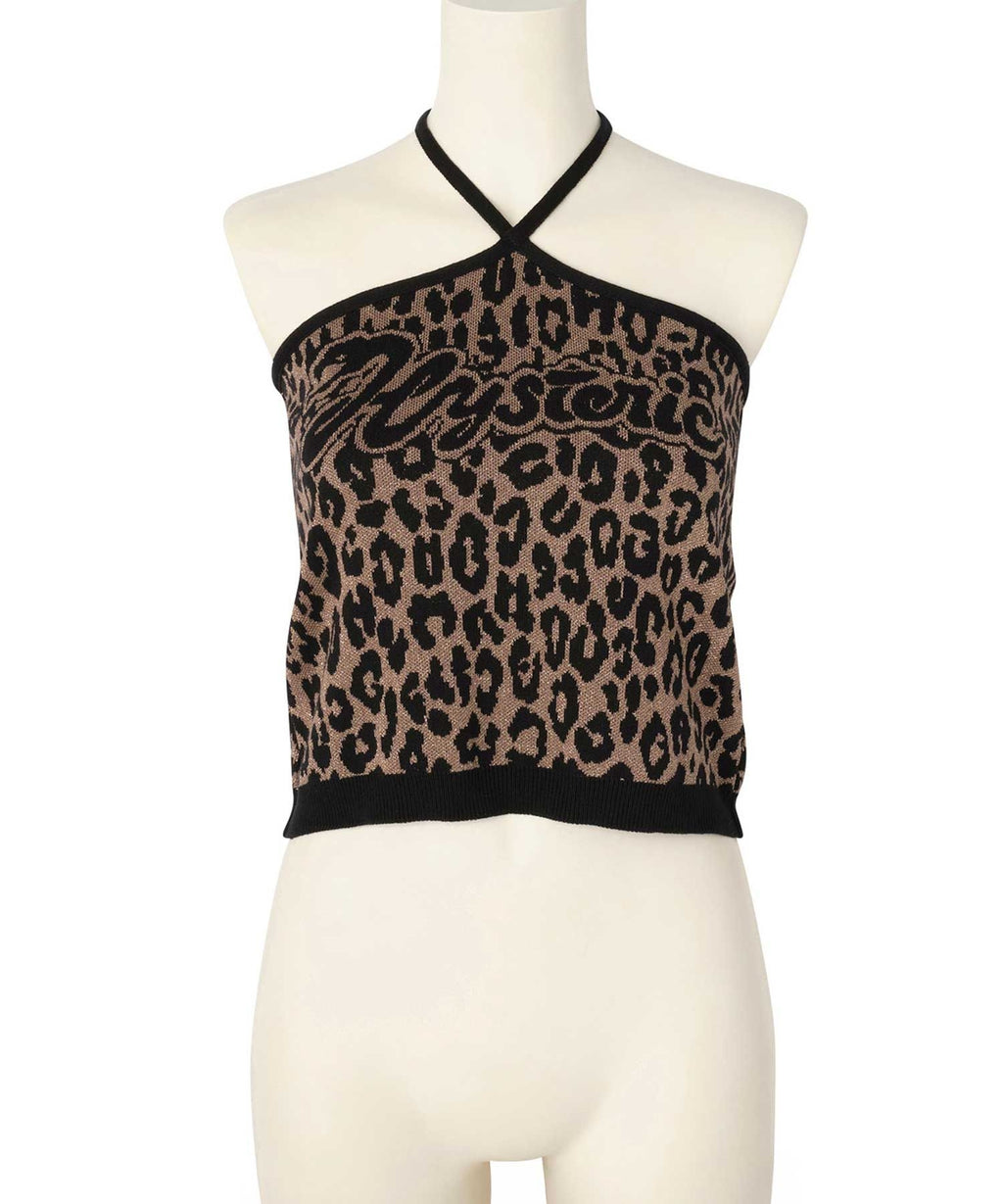 SNAKE LOGO Jacquard Halter Neck