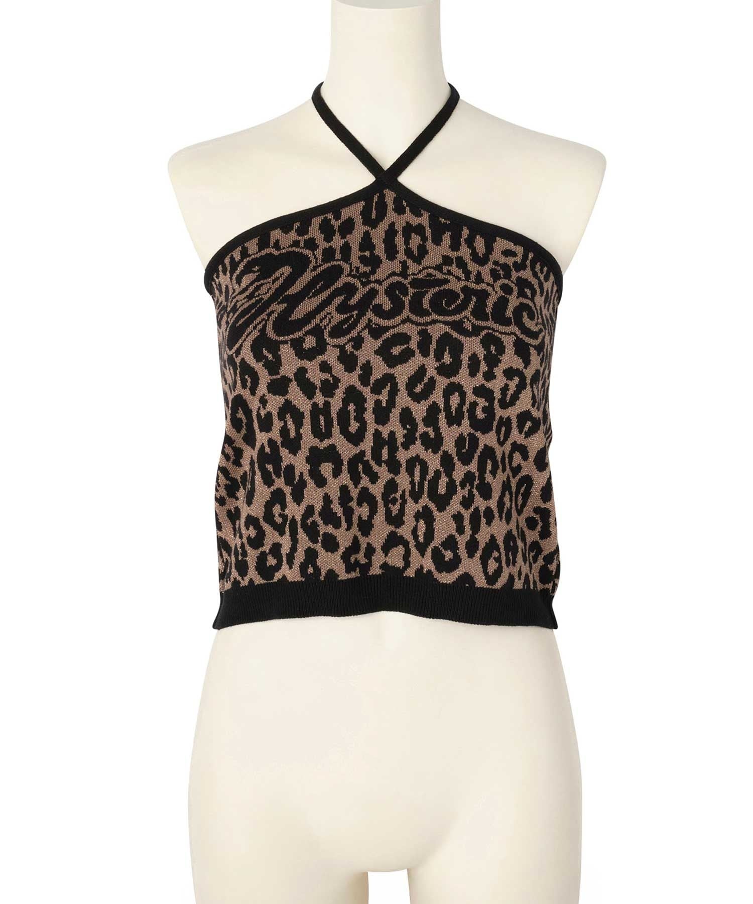 SNAKE LOGO Jacquard Halter Neck