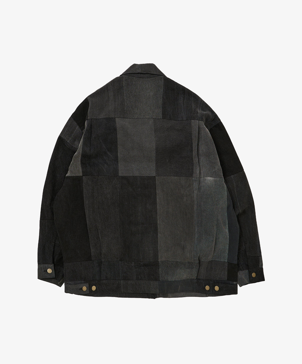 trucker jacket black denim three