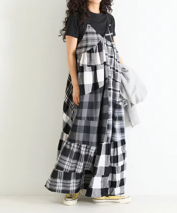 Vintage Remake Check Cami Dress