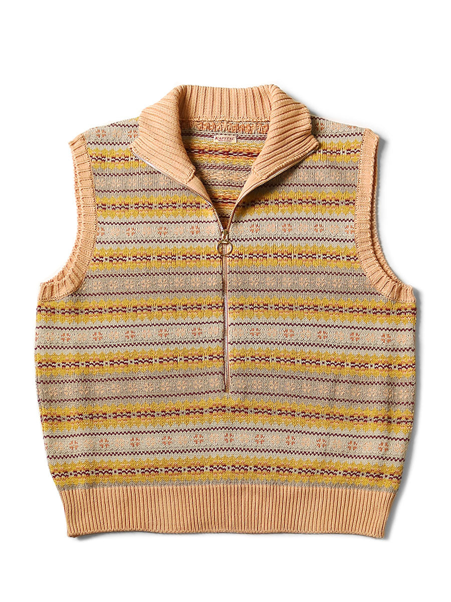 5G Fair Isle Half ZIP Vest