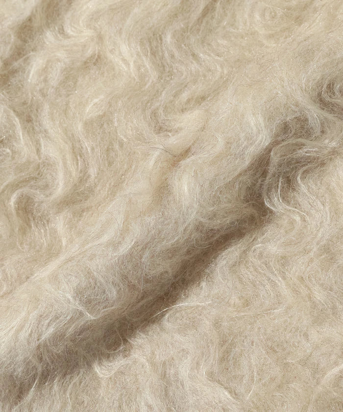 Variation Button Shaggy Knit Cardigan