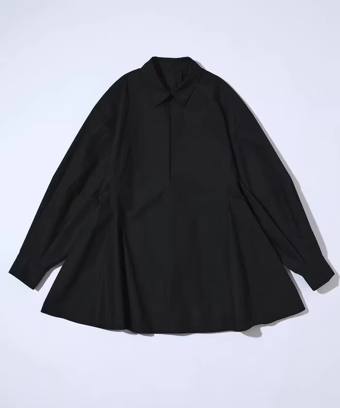 Flare Silhouette Skipper Balloon Sleeve Shirt