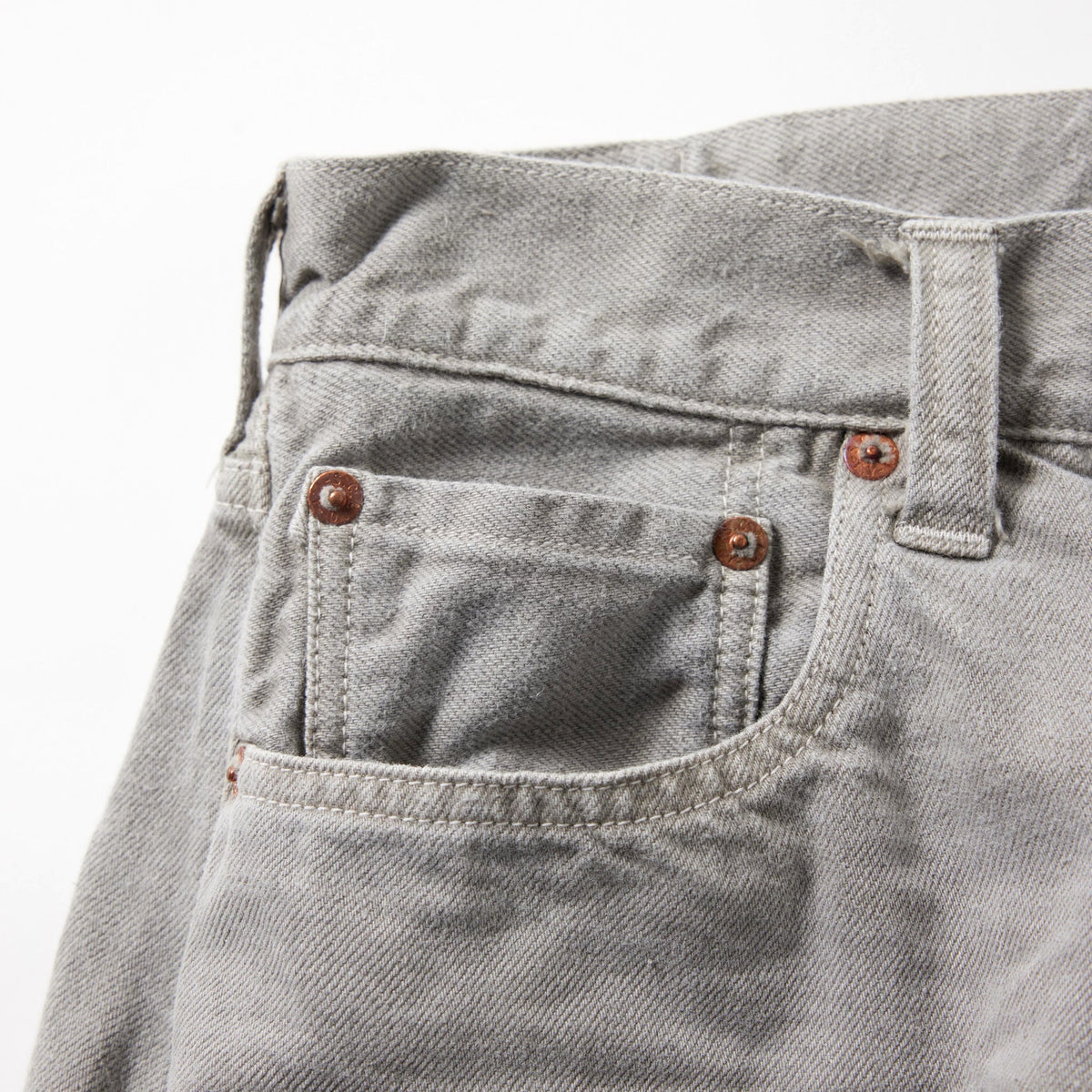 GL42621H / RECYCLED WASTE SUVIN COTTON YARN 11.5oz. DENIM 5POCKET WIDE PANTS VINTAGE WASHED