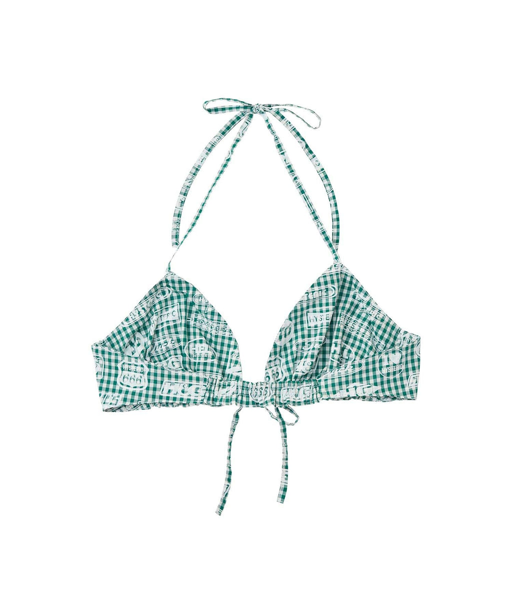 HG Racing Gingham Check Bra Top