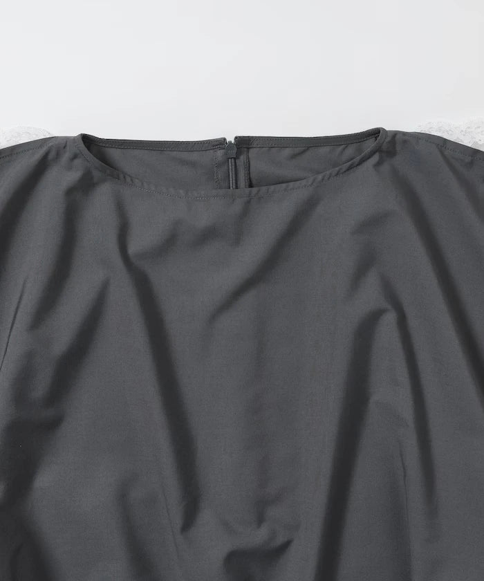 Handkerchief Sleeve Shirring Blouse